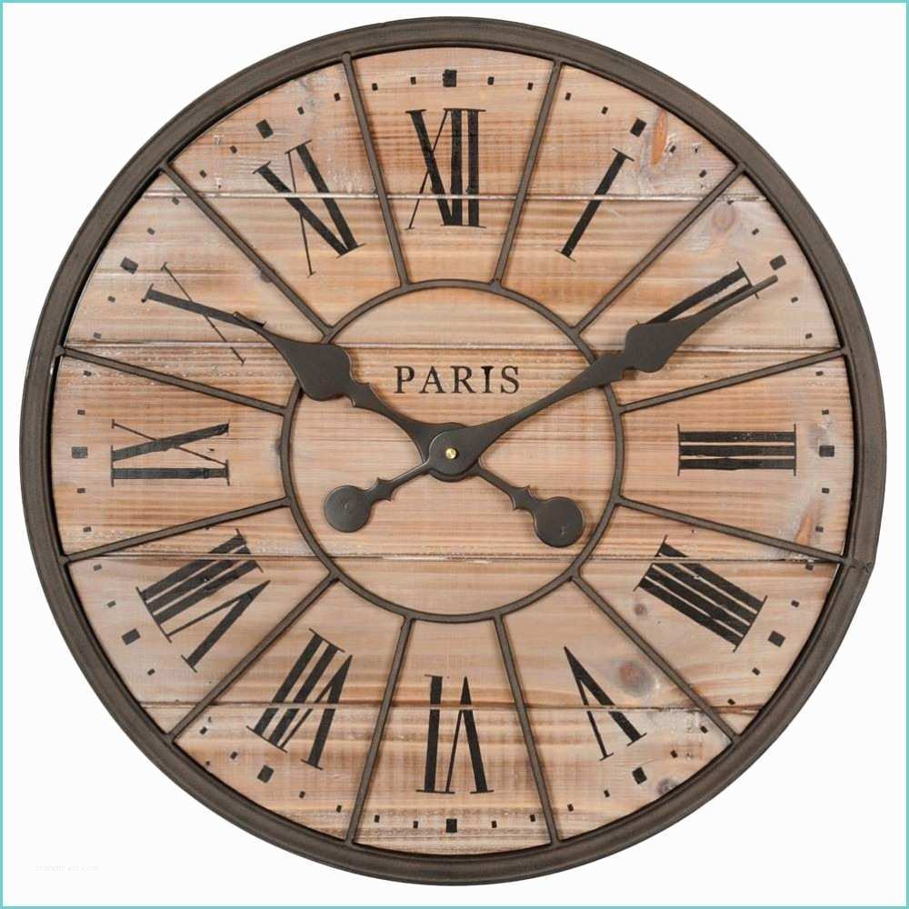 Maisons Du Monde Horloge Horloge En Métal Et Bois D 50 Cm northwood