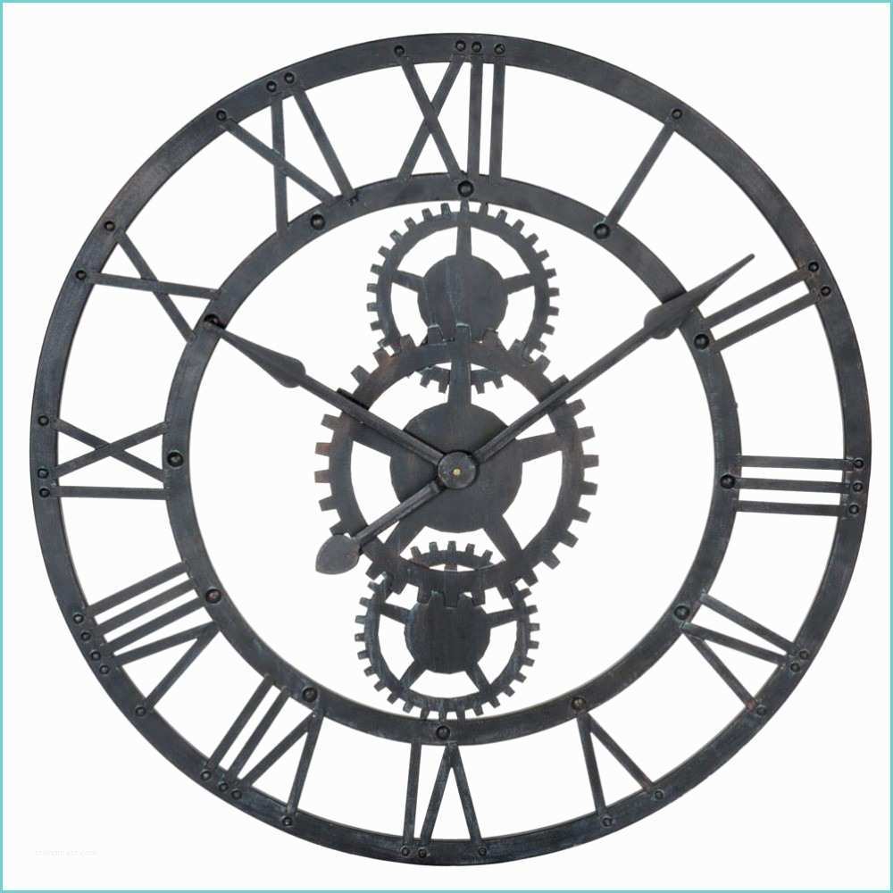 Maisons Du Monde Horloge Horloge En Métal Noire D 76 Cm Temps Modernes