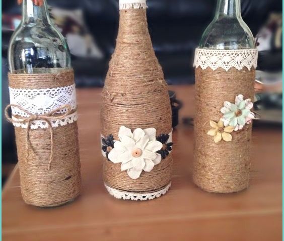 Marche Di Te In Bottiglia Decorare Una Bottiglia Con Lo Spago 20 Idee Tutorial