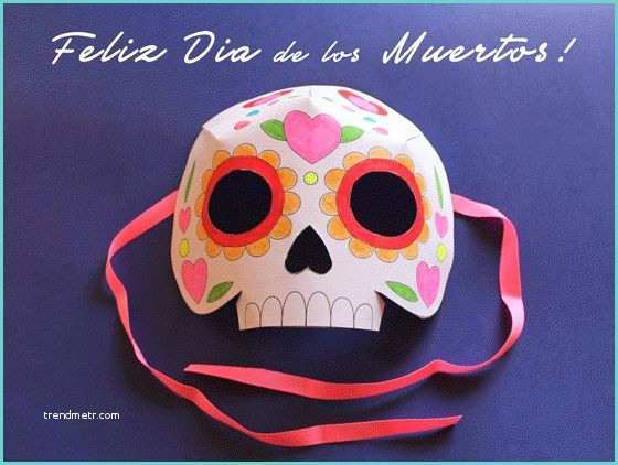 Mask Color De V33 Day Of the Dead Skull Mask Template Color In Your Own