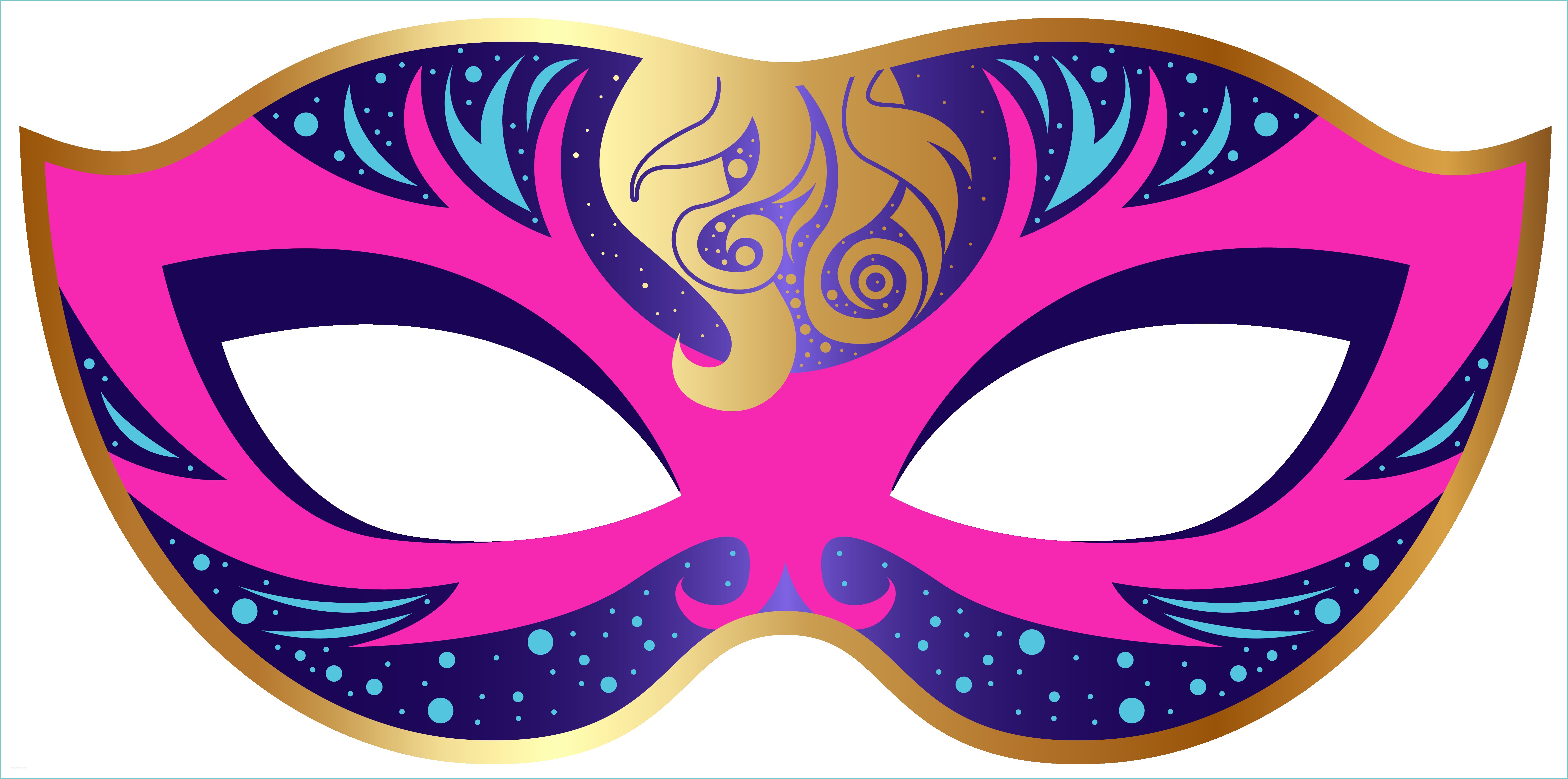 Mask Color De V33 Pink and Blue Carnival Mask Png Clip Art Image