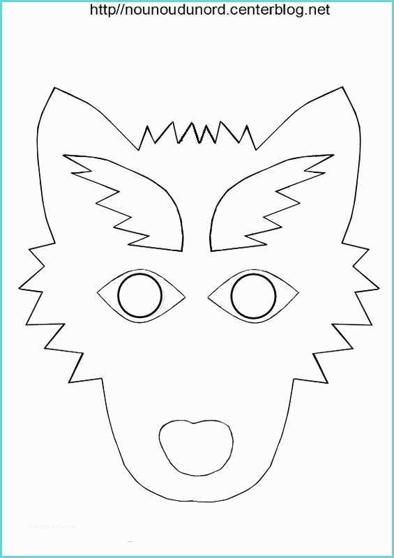 Masque De Loup Fabriquer Masques Masque De Loup à Colorier
