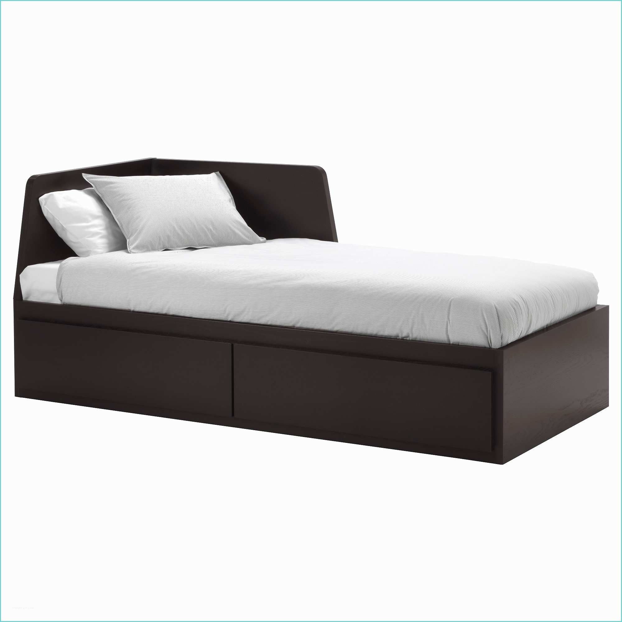 Matelas 90x190 Ikea Flekke Day Bed Frame with 2 Drawers Black Brown 80 X 200