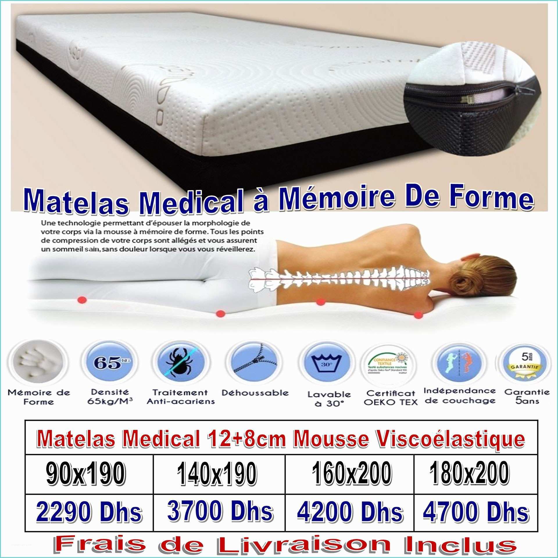 Matelas Memoire De forme Matelas A Memoire De forme Medical Anti Mal De Dos Dodorelax