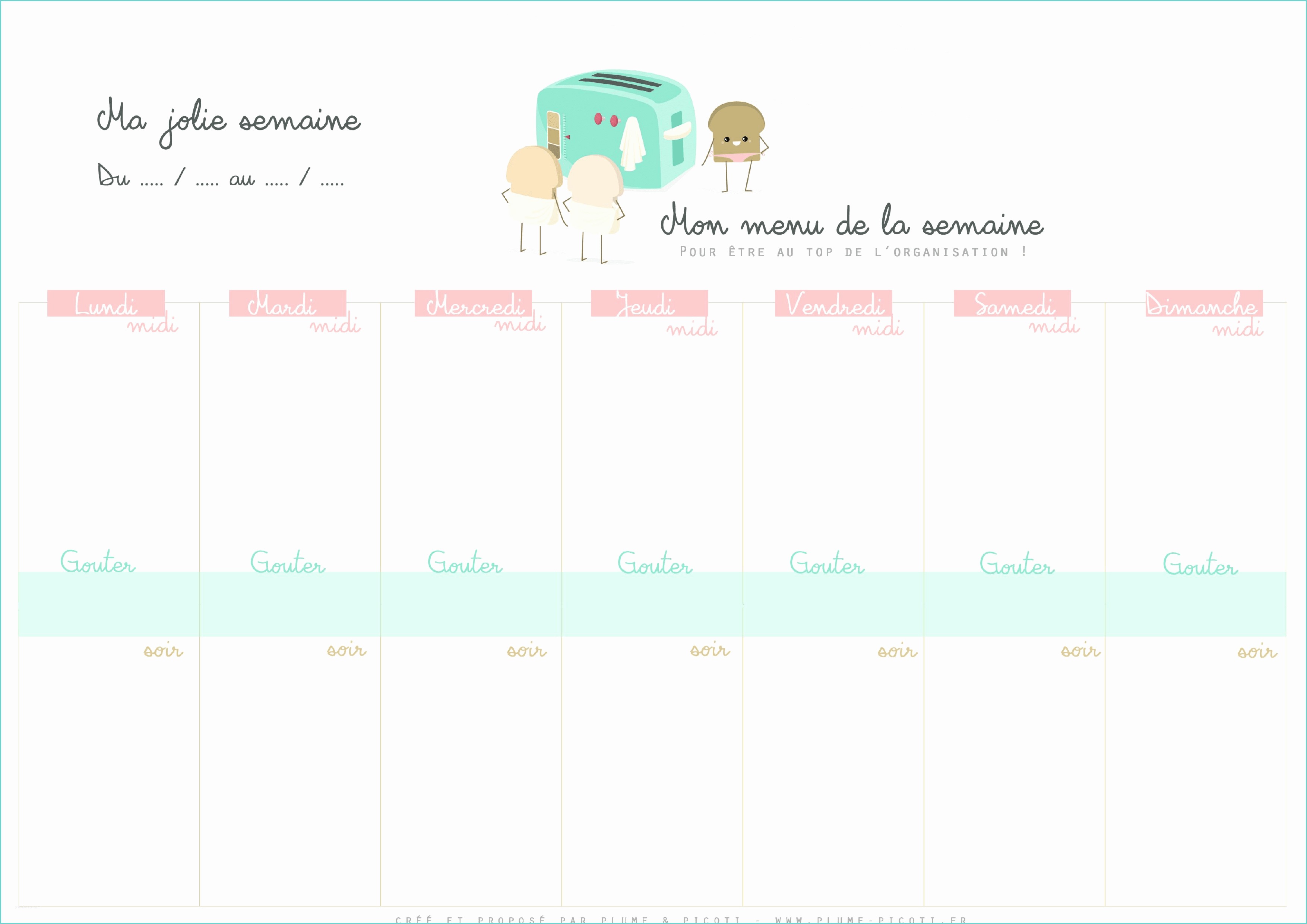 Menu De La Semaine Imprimer Search Results for “planning A Imprimer” – Calendar 2015