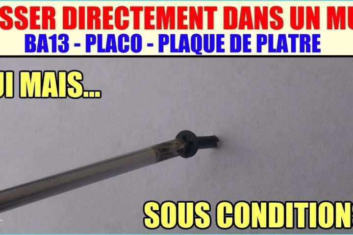 Mettre Des Chevilles Molly Visser Directement Dans Du Ba13 Placo Plaque De Platre