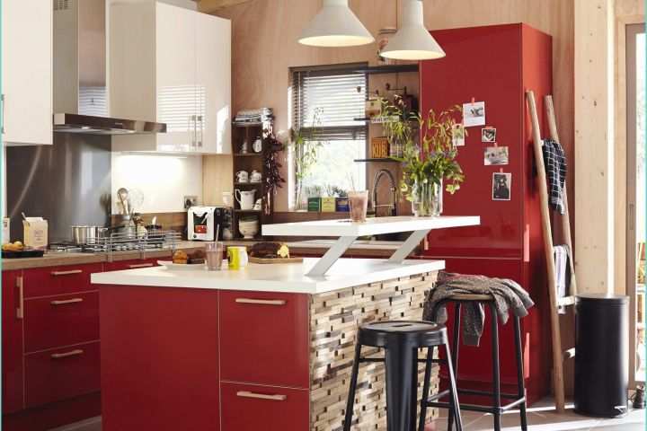 Meuble De Cuisine Meuble De Cuisine Rouge Delinia Grenade