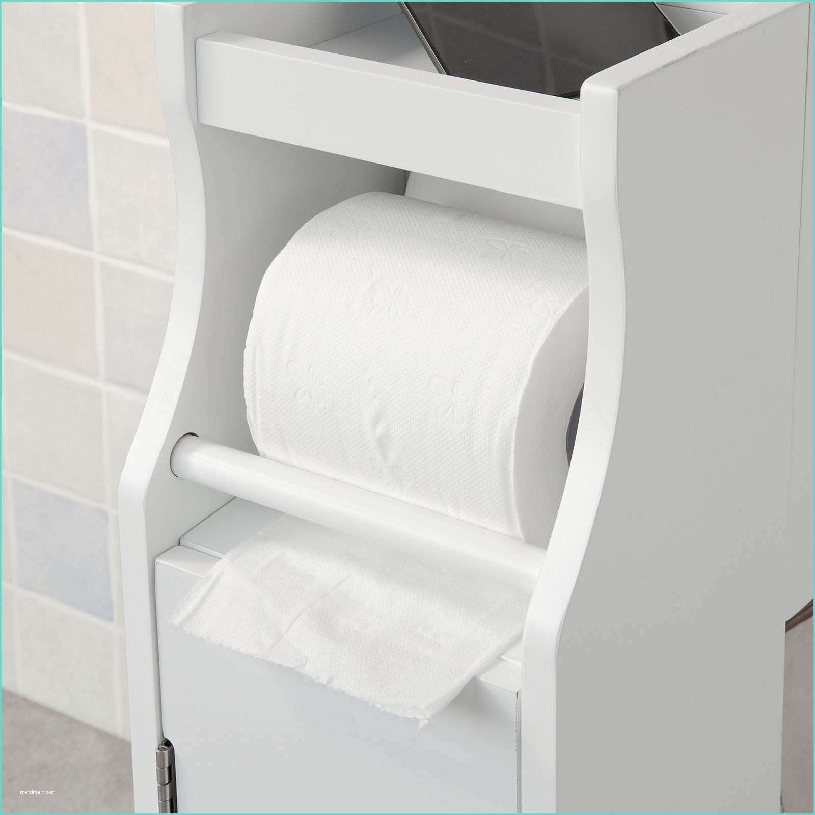 Meuble De Rangement Wc Armoire Papier toilette – Obasinc