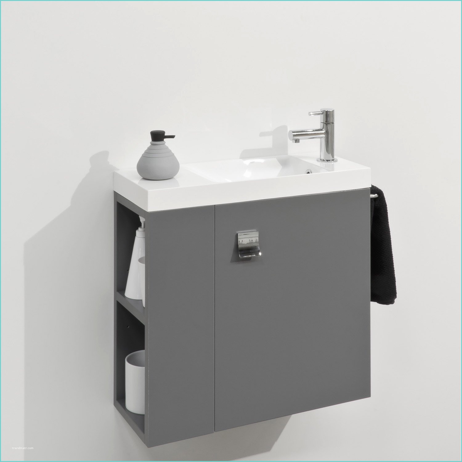 Meuble De toilette Ikea Meuble Lave Mains Avec Miroir Gris Gris N°1 Slim