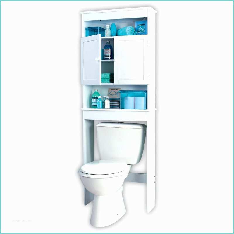 Meuble organiseur toilette Meuble Wc Blanc Salle De Bain Wc