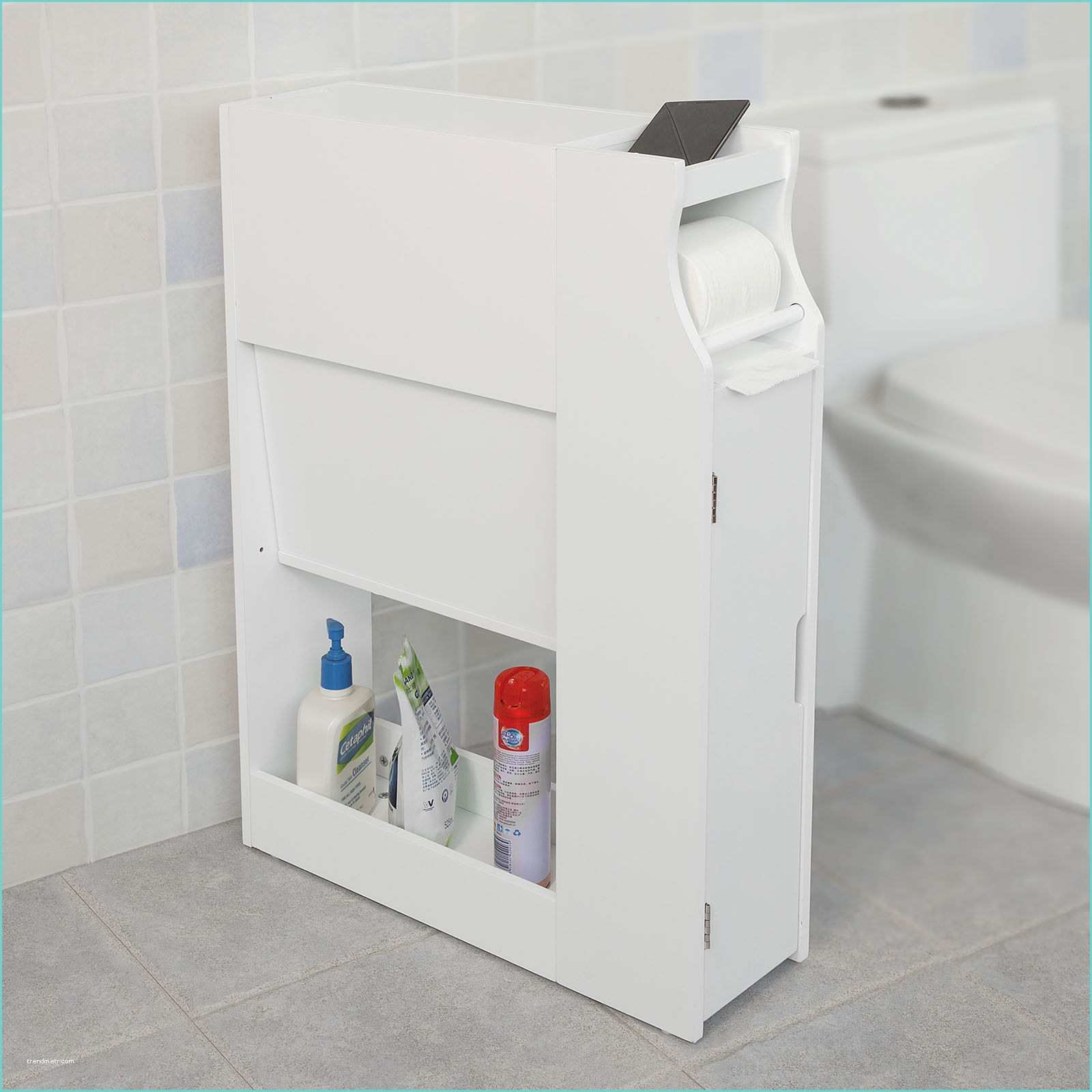 Meuble organiseur toilette sobuy Meuble De Rangement Armoire Wc Pr Papier toilette