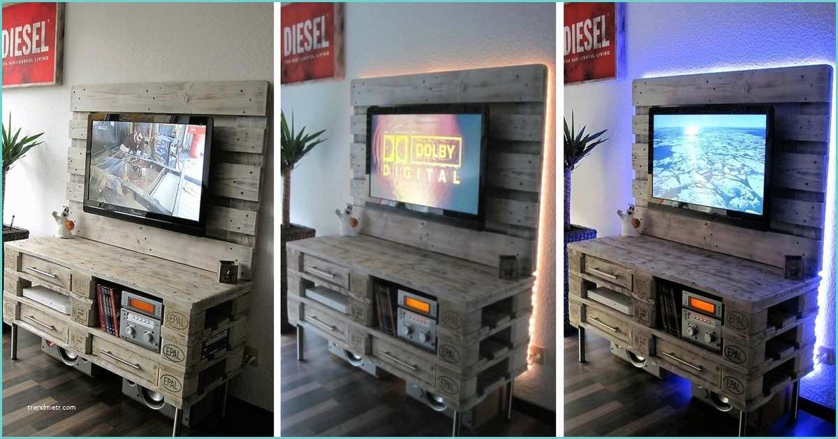 Meuble Tv Palettes Transformez Votre Salon Avec Ce Meuble Tv En Palette