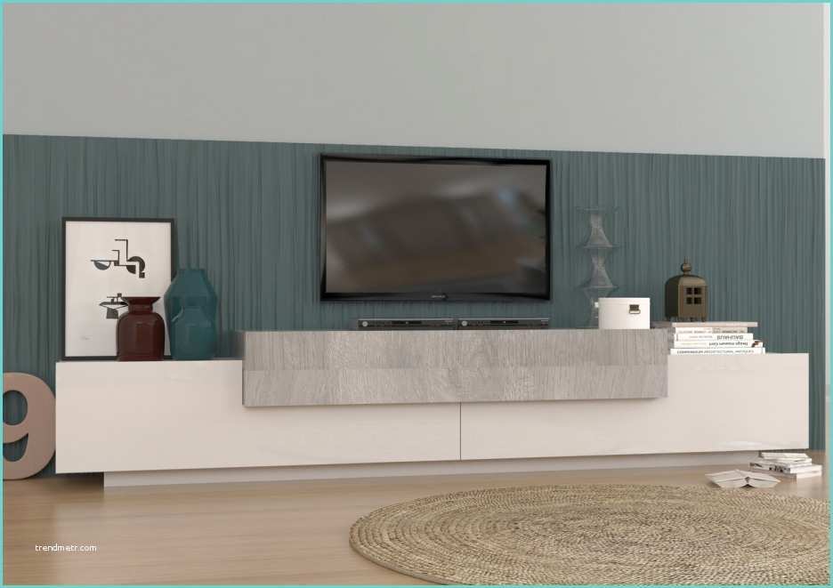 Meuble Tv Wooden Art Meuble Tv Basic Costa Blanc Brillant Meuble De Tele