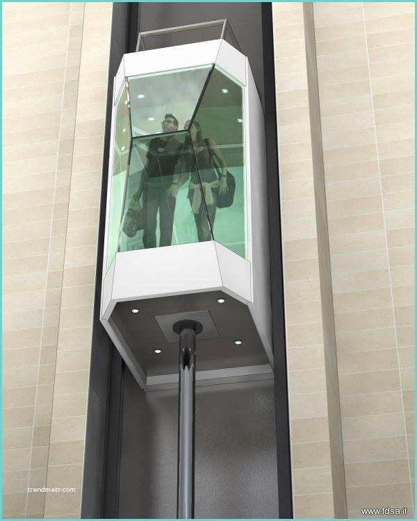 Mini ascensori Esterni Cabine Di ascensori Per Elfer Design E Rendering Fdsa