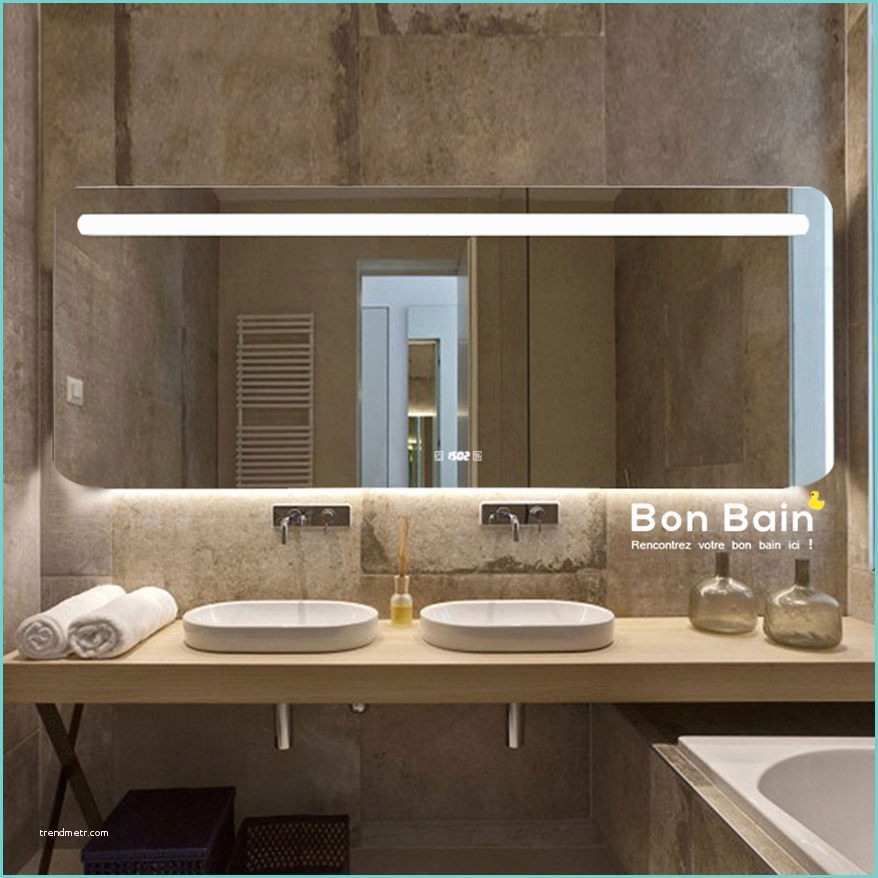 Miroir Anti Bue Salle De Bain Miroir Led Salle De Bains Anti Buée Avec éclairage Variant