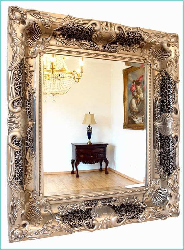 Miroir Baroque Noir Miroir Baroque Louis Xv Xvi Cadre En Bois Noir Argente