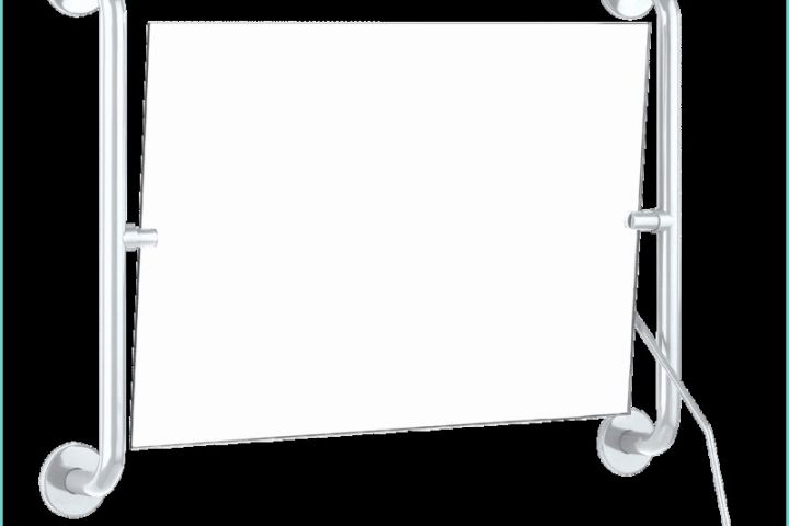 Miroir Etroit Et Long Miroir Inclinable Avec Levier Long Inox époxy Blanc Réf