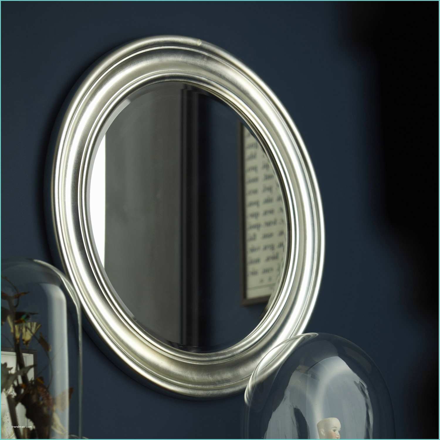 miroir daventry rond argent l 53 6 x h 53 6 cm e