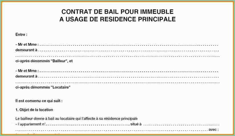 Modele Bail Location Gratuit Word Modele De Bail Pour Location Meublee