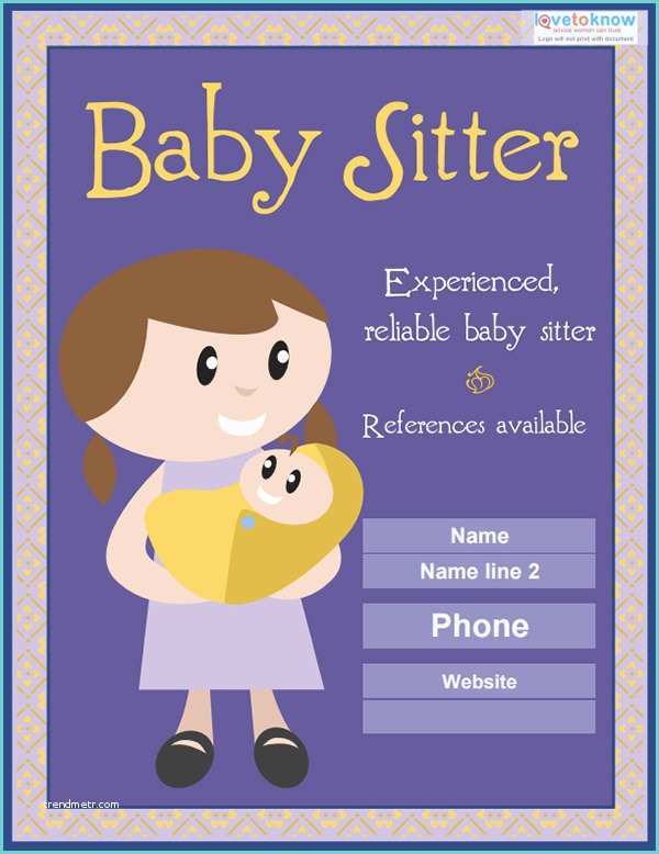 Modello Volantino Baby Sitter 11 Fabulous Psd Baby Sitting Flyer Templates