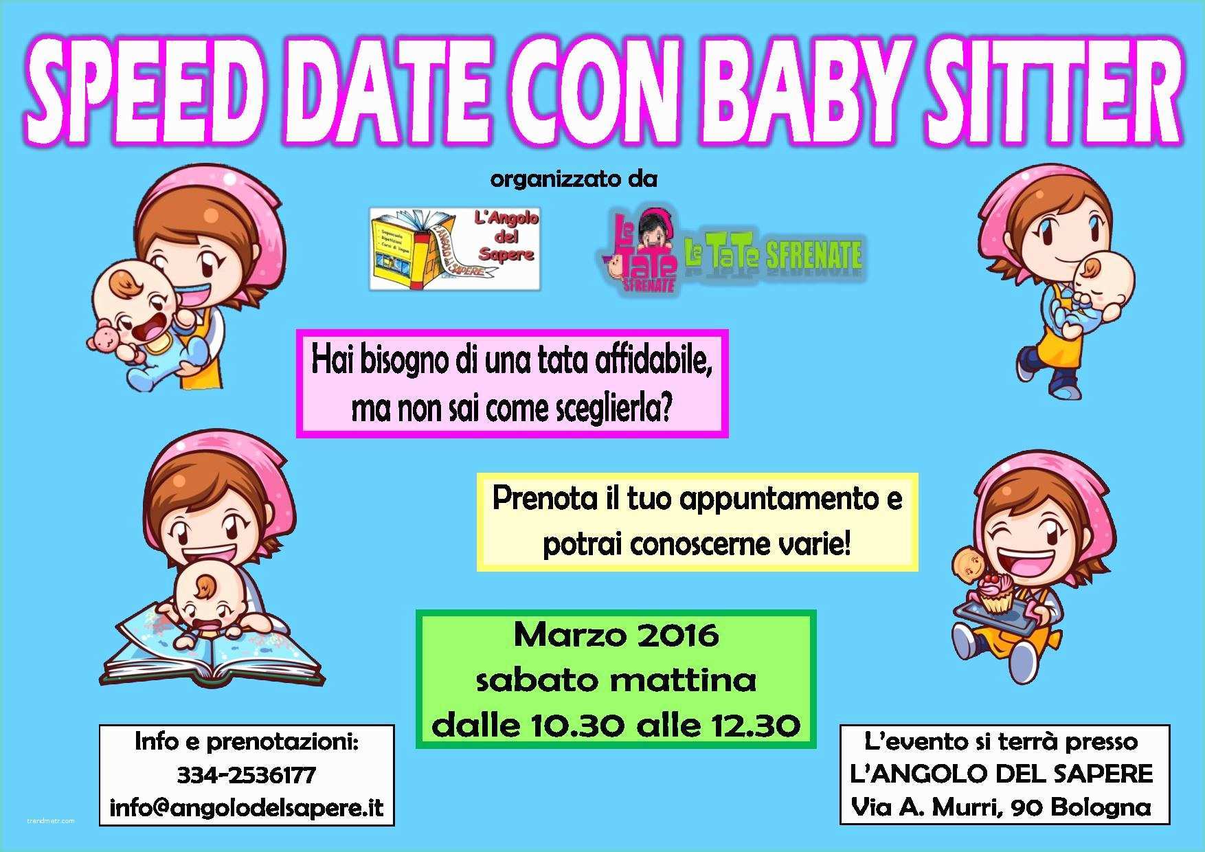 Modello Volantino Baby Sitter Speed Date Con Baby Sitter