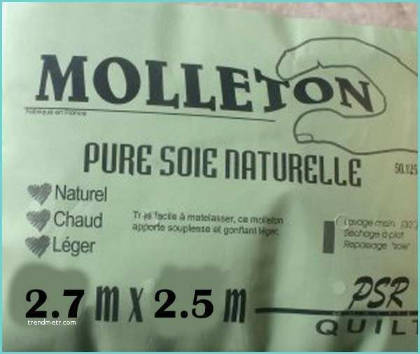 Molleton Polyester Nuage Molleton Pure soie Naturelle 2 7m X 2 5m