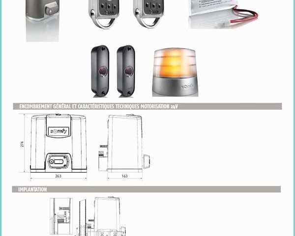 Moteur Portail Coulissant somfy Elixo 500 Io Automatisme Motorisation Portail Coulissant Elixo 500 3s
