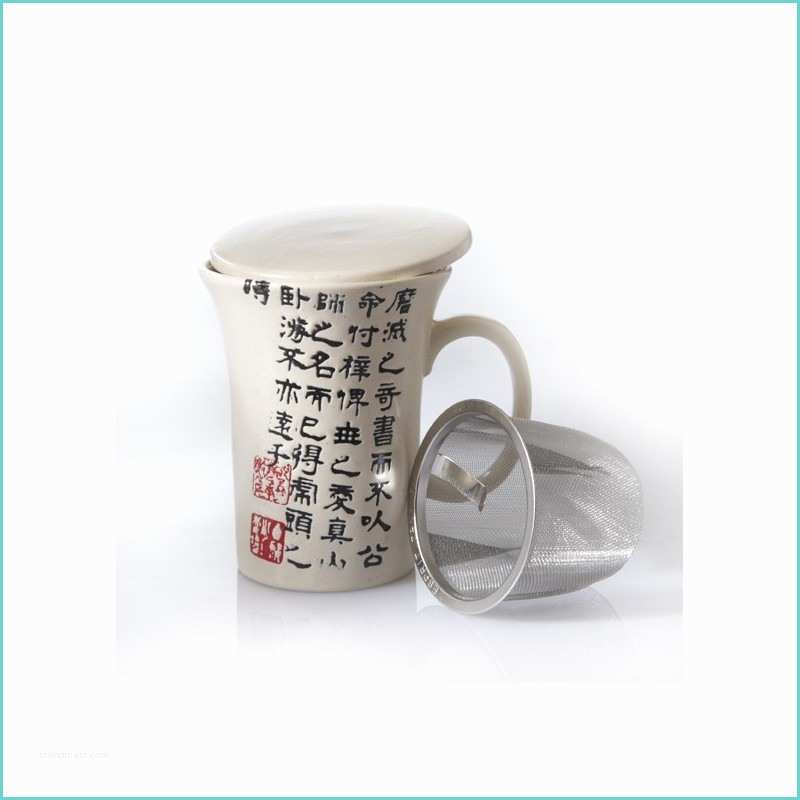 Mug Th Avec Filtre Mug Céramique Avec Filtre En Acier Inoxydable Et Couvercle