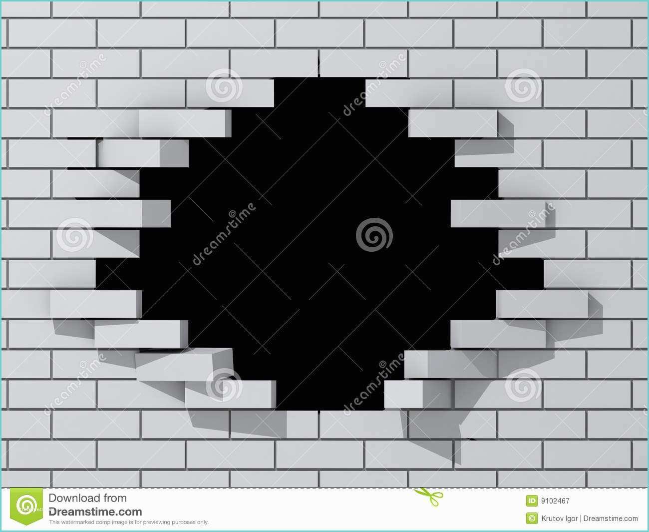 Mur De Brique Dessin Hole In Brick Wall Stock Illustration Image Of Brick