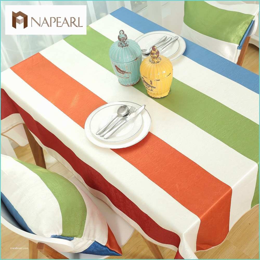 Nappes De Table Modernes Modern Colorful Striped Tablecloths Large Family Dining