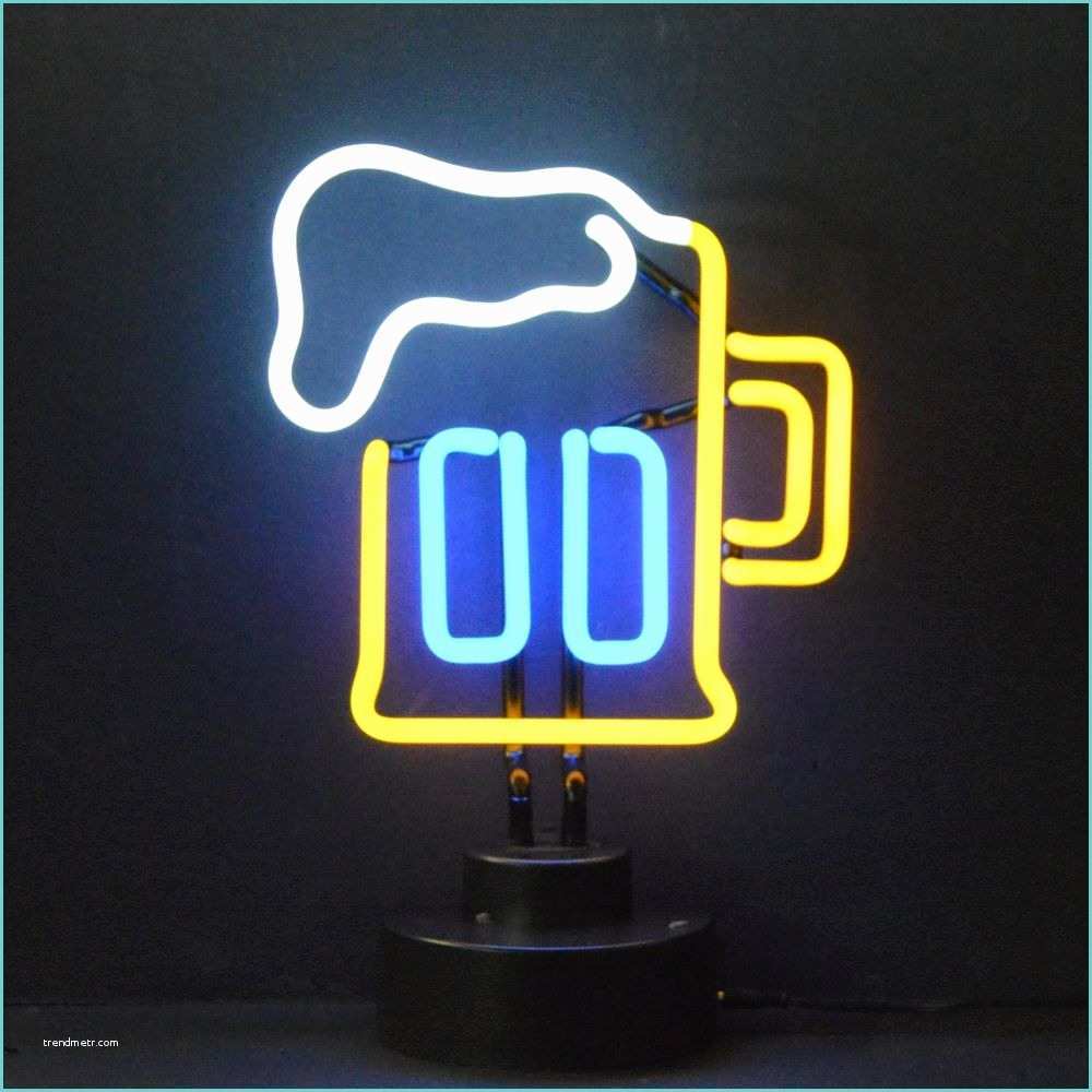 Neon Bar Signs Warrington Beer Mug Neon Sculpture Sign Dorm or Frat House Wall or