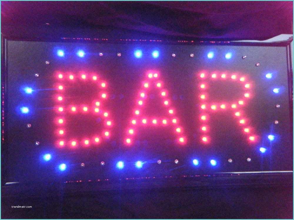 Neon Bar Signs Warrington Wine Bar Pub Beer Open Led Flashing Neon Shop Display Sign