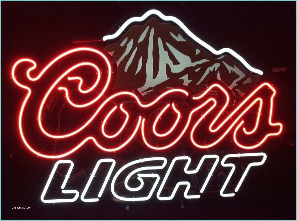 Neon Light Signs Warrington New Coors Light Beer Real Glass Handmade Neon Sign 18"x14