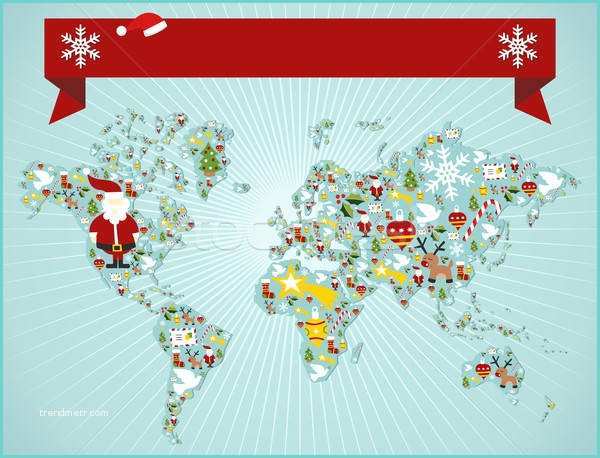 Noel Dans Le Monde Noël · Monde · Carte · Concept · Icône · Fond
