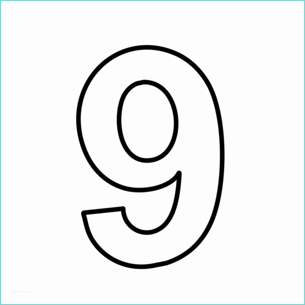 Numero 2 Da Stampare Lettere E Numeri Numero 9 Nove Stampatello