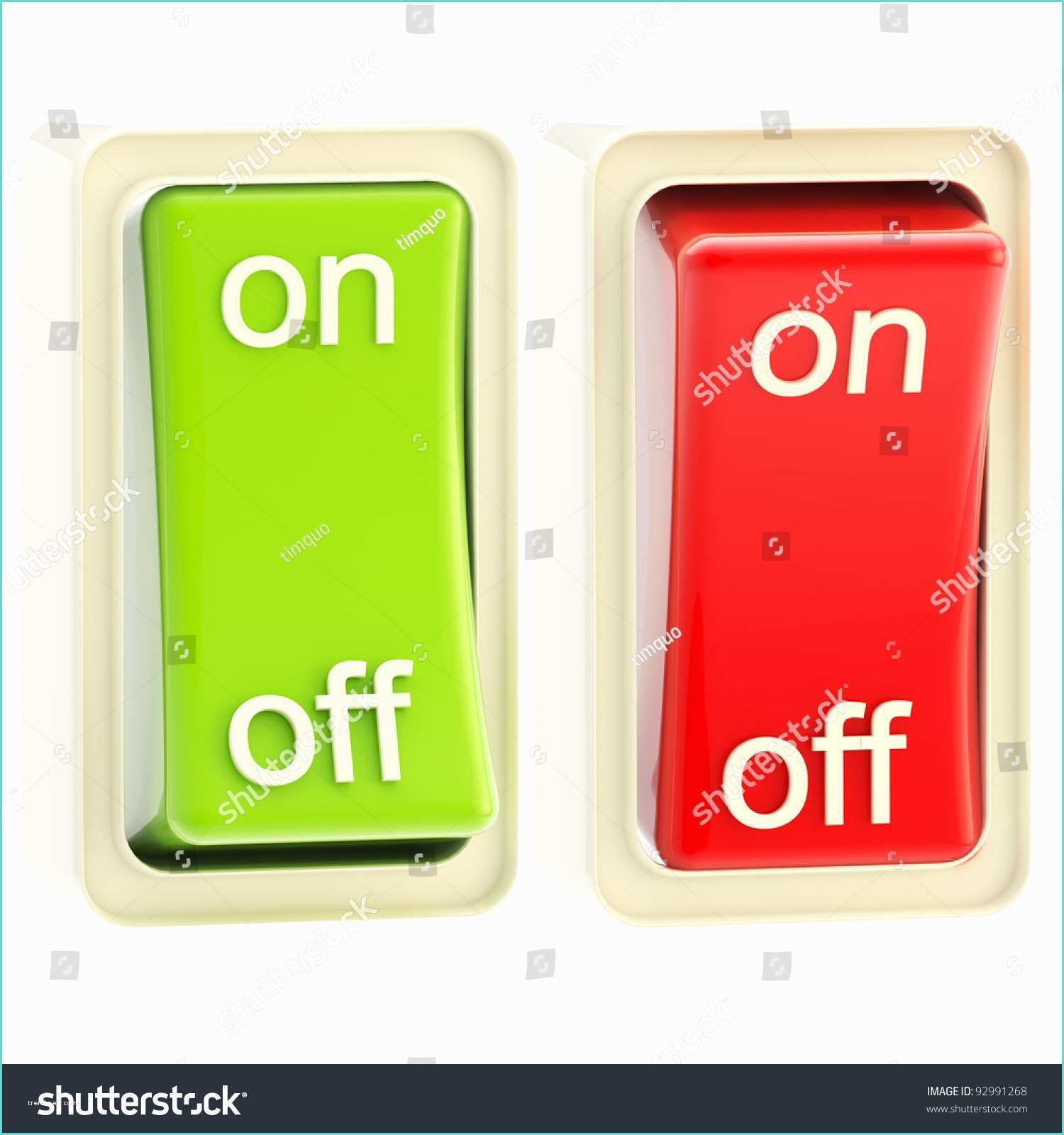 On and Off Images and F Switch Glossy Bright Red and Green Tumblers