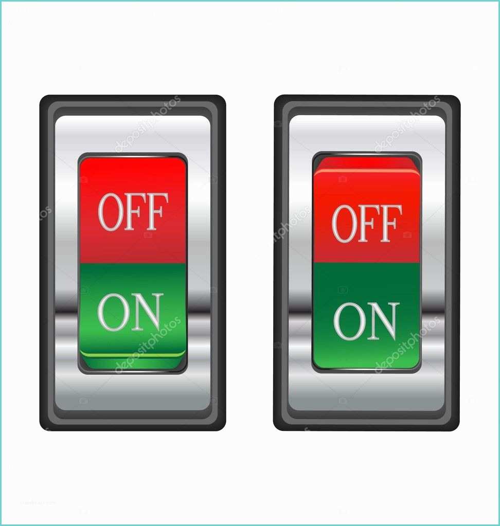 On and Off Images Off Red Switch button — Stock Vector © Veronika Rumko