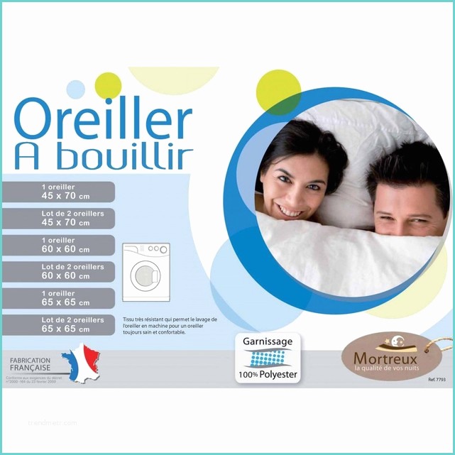 Oreiller La Redoute oreiller à Bouillir 60x60 Hôtellerie Blanc Mortreux