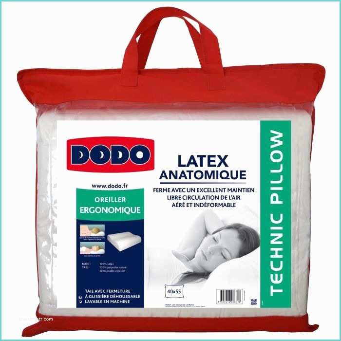 Oreiller Latex Dodo Dodo oreiller 40x55cm Latex Anatomique Achat Vente