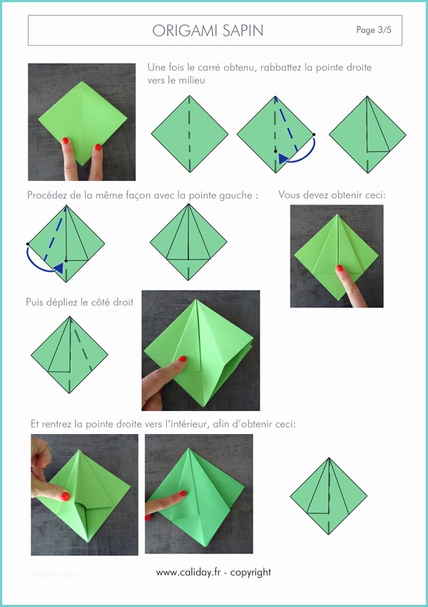 Origami De Noel A Fabriquer origami Sapin