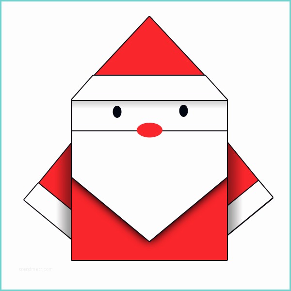 Origami De Noel Facile origami Père Noël
