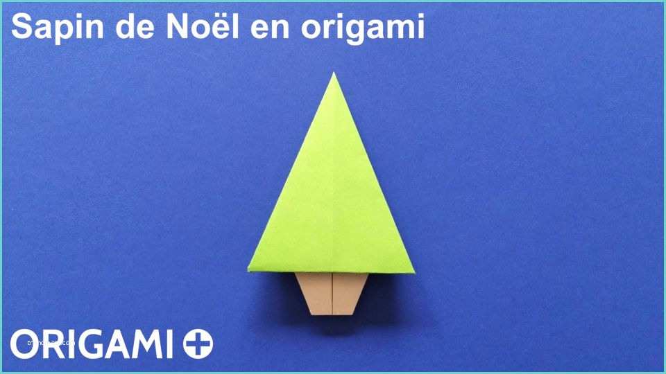 Origami Facile De Noel Sapin De Noël En origami