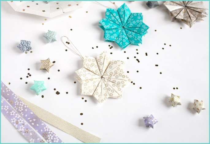 Origami toile De Noel Décorations De Noël En Papier Japonais Papier Japonais