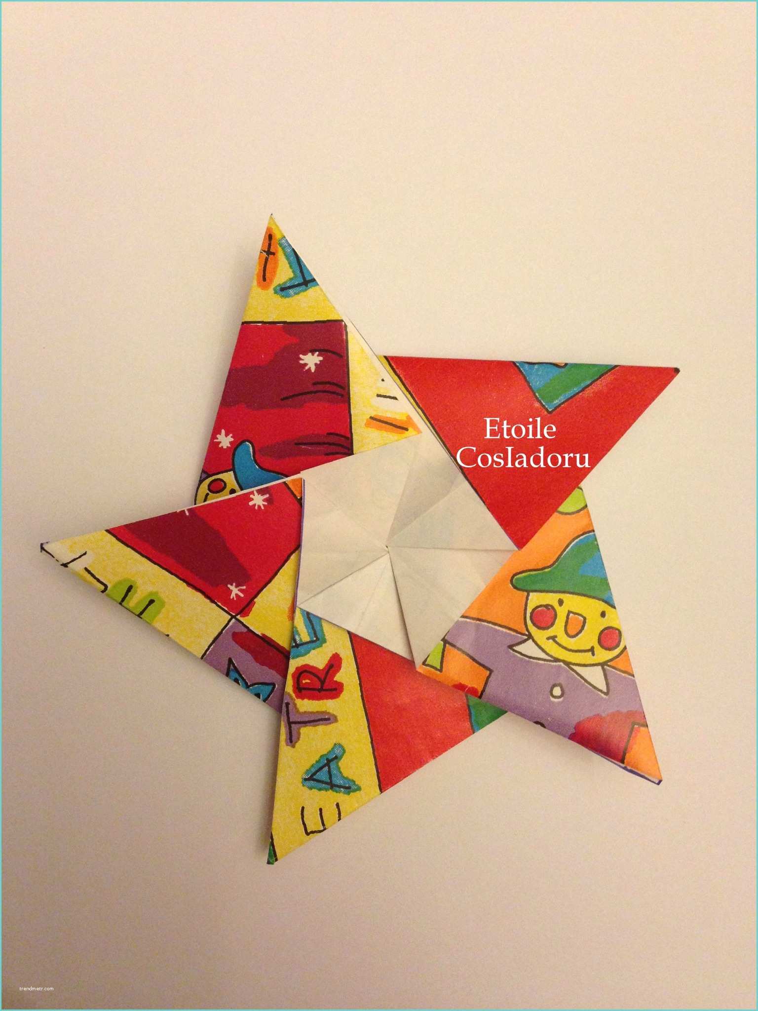 Origami toile De Noel Etoile De Noël En origami Cosiadoru