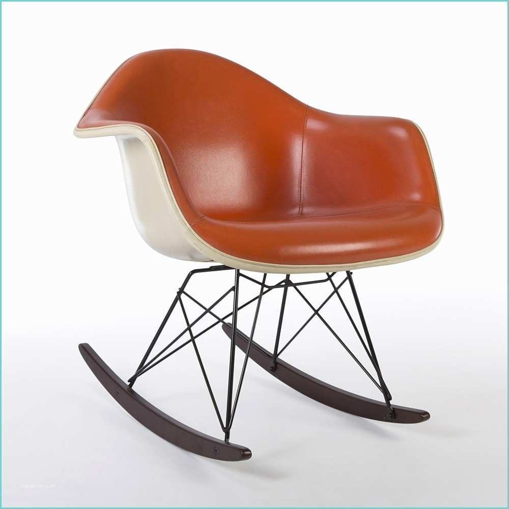 Originals Chairmakers Rocking Chair original Herman Miller orange Upholstered Eames Rar