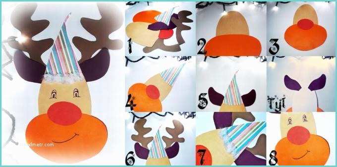 Ozdoby Witeczne Dla Dzieci Diy Ozdoby świąteczne Z Papieru Kolorowy Renifer Szablon
