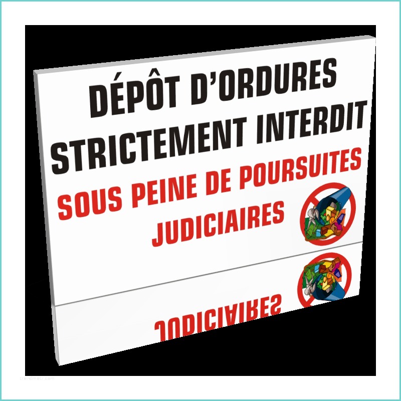 Panneau Interdiction De Stationner Brico Depot Dépôt D ordures Strictement Interdit Signalétique