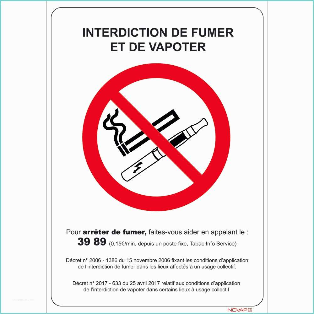 Panneau Interdit De Vapoter Panneau De Signalisation Adhésif D’interdiction De Fumer