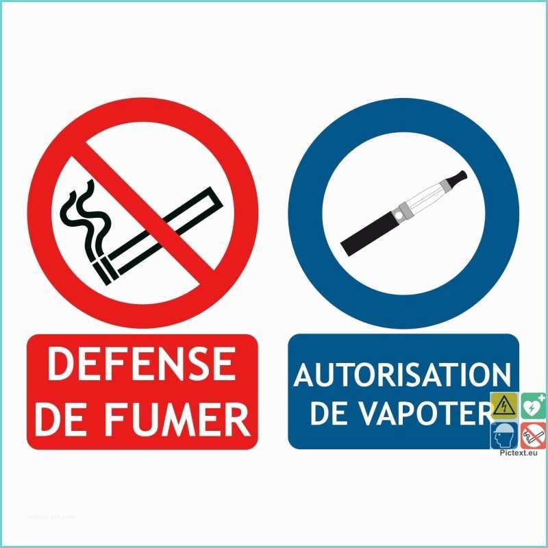 Panneau Interdit De Vapoter Signalétique 2 En 1 Interdiction De Fumer Et Autorisation