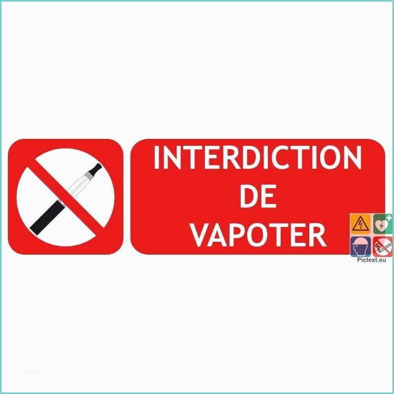 Panneau Interdit De Vapoter Signalétique Texte Picto Interdiction De Vapoter A Partir